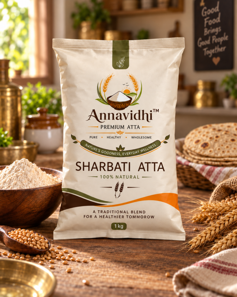 ANNAVIDHI Premium Sharbati Whole Wheat Atta